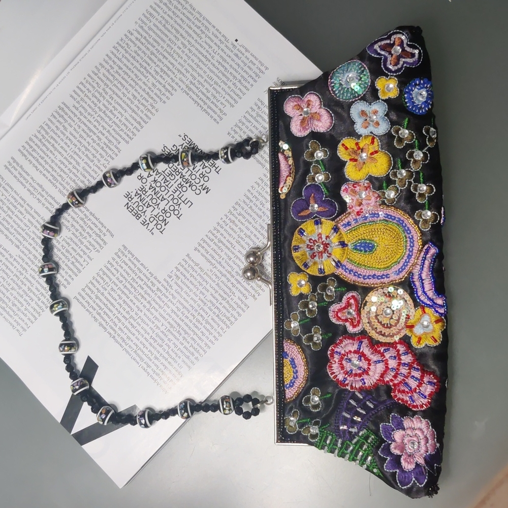 Max Mayer Beaded Floral Handbag